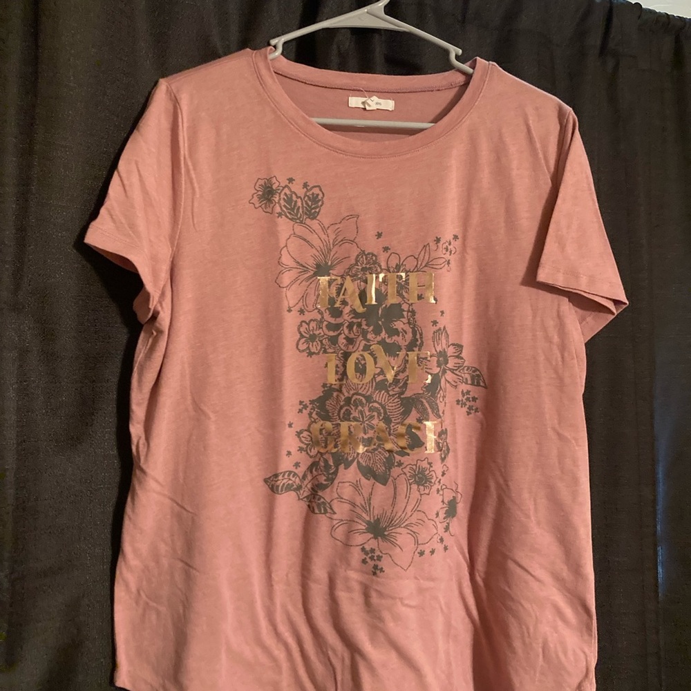 Pink graphic tee